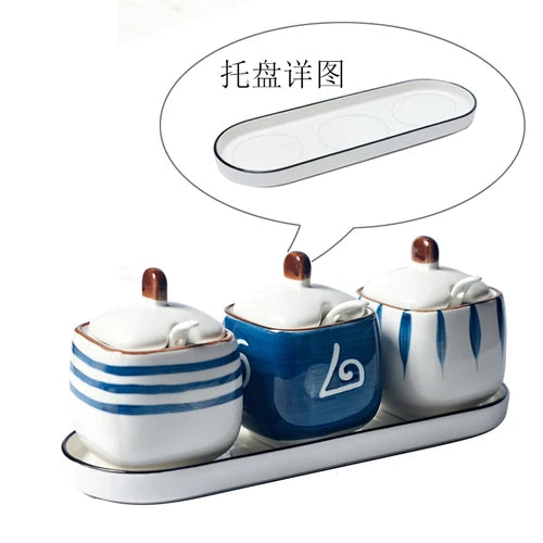 Estilo japonês tempero garrafa cerâmica saleiro cozinha recipiente de armazenamento de alimentos doméstico pimentão pimenta shaker dispensador de alimentos