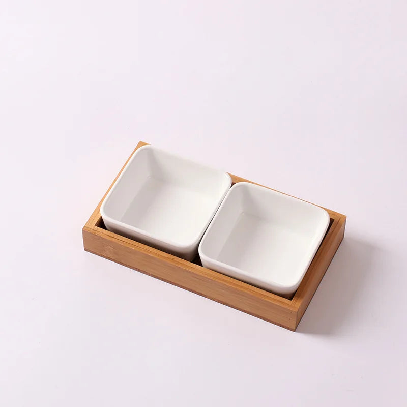 Criativo placa de lanche cerâmica branco dividir frutas secas caixa frutas lanches variedade combinação do agregado familiar molho sobremesa sushi placa