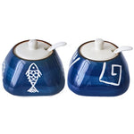 Estilo japonês tempero garrafa cerâmica saleiro cozinha recipiente de armazenamento de alimentos doméstico pimentão pimenta shaker dispensador de alimentos