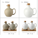 Frasco De Tempero De Cerâmica Doméstico, Pote De Azeite, Garrafa De Vinagre, Utensílios De Cozinha, Recipiente De Armazenamento De Alimentos De Porcelana, Garrafa De Molho De Soja