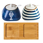 Estilo japonês tempero garrafa cerâmica saleiro cozinha recipiente de armazenamento de alimentos doméstico pimentão pimenta shaker dispensador de alimentos