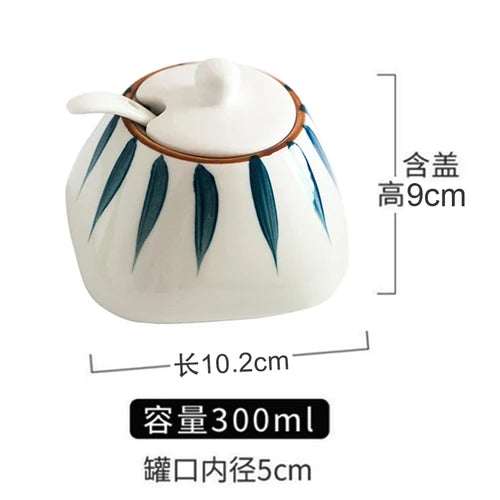 Estilo japonês tempero garrafa cerâmica saleiro cozinha recipiente de armazenamento de alimentos doméstico pimentão pimenta shaker dispensador de alimentos