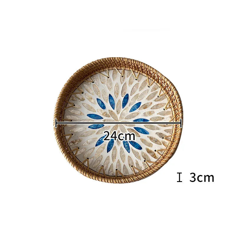 Nordic Natural Shell Bandeja Decorativa, Jóias, Difusor De Perfume, Bandejas De Exposição, Sala De Estar, Sala De Jantar, Armazenamento De Mesa, Casa