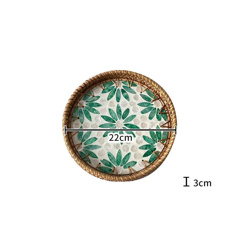 Nordic Natural Shell Bandeja Decorativa, Jóias, Difusor De Perfume, Bandejas De Exposição, Sala De Estar, Sala De Jantar, Armazenamento De Mesa, Casa