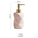 300ml europeu cerâmica dividida garrafa banheiro shampoo chuveiro gel armazenamento garrafa casa em forma de diamante suprimentos de armazenamento do banheiro