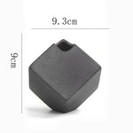 Faiança Flower Ware Vaso cerâmico, recipiente hidropônico japonês, ornamento doméstico vintage, mesa de jantar da sala de estar preto e branco