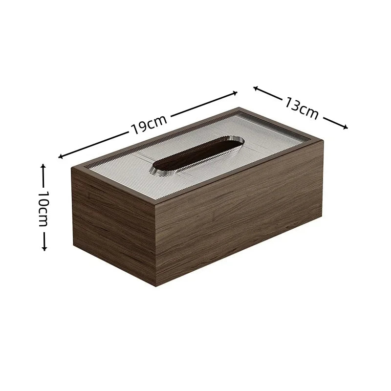 Estilo chinês Minimalista Caixa De Tecido De Madeira, Adequado Para Tecido Removível, Sala De Estar Em Casa, Quarto, Escritório, Desktop Ferramenta Organizadora