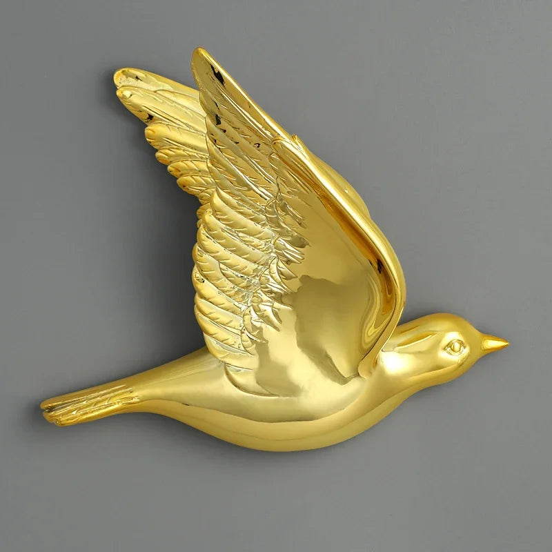 Pássaro decorativo pendente pendurado na parede, decoração moderna simples, sala de estar, entrada, sofá, fundo TV, luxo