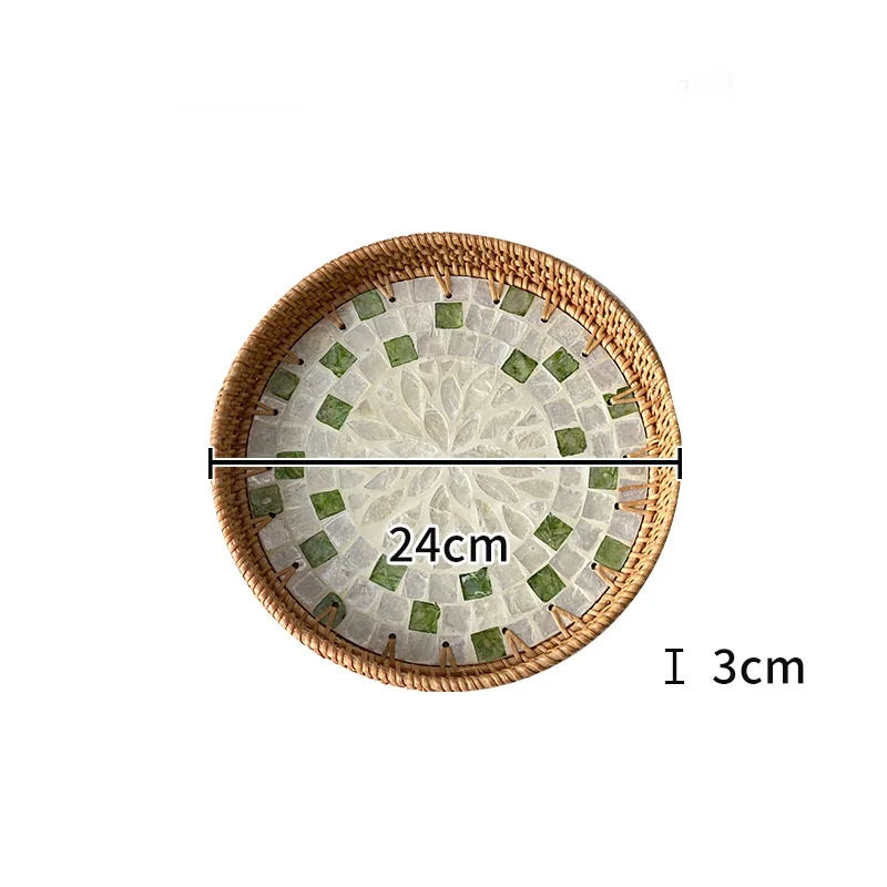 Nordic Natural Shell Bandeja Decorativa, Jóias, Difusor De Perfume, Bandejas De Exposição, Sala De Estar, Sala De Jantar, Armazenamento De Mesa, Casa