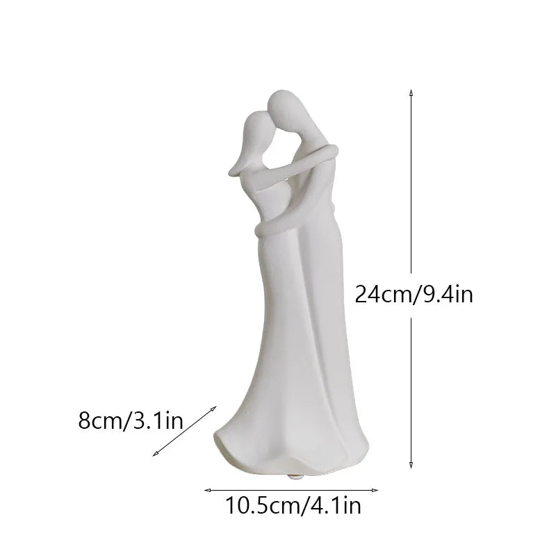 Vilead Escultura Casal Cerâmica Nórdica, Pop Art Moderna, Sala de Estar, Decoração Acessórios, Dia dos Namorados, Presente de Casamento