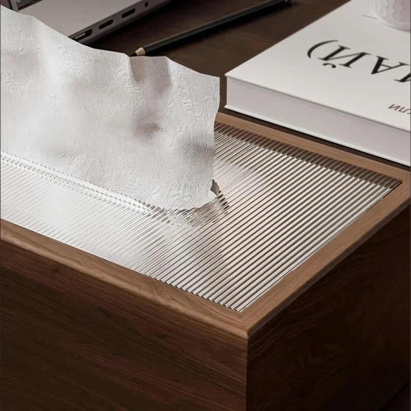 Estilo chinês Minimalista Caixa De Tecido De Madeira, Adequado Para Tecido Removível, Sala De Estar Em Casa, Quarto, Escritório, Desktop Ferramenta Organizadora