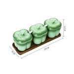 Cerâmica moderna conjunto de tempero jar cozinha do agregado familiar açúcar frasco de sal com tampa frasco grande capacidade de armazenamento de alimentos caixa de cozinha recipiente