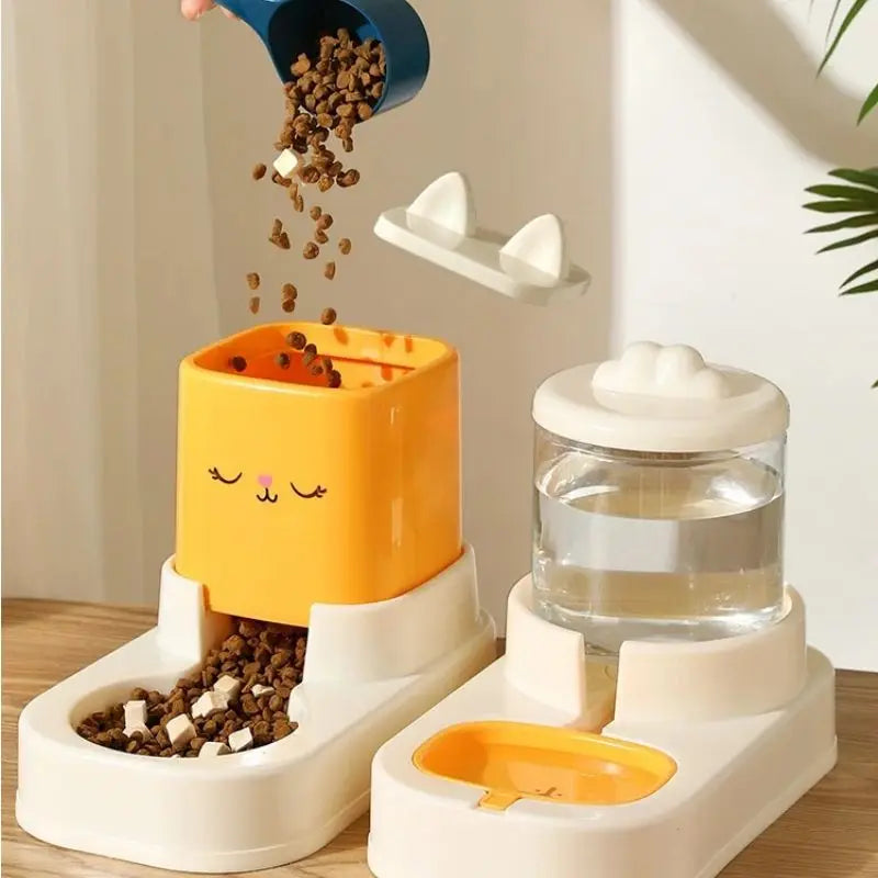 Alimentador automático para gatos com grande capacidade Pet Drinking Bowl Balde de armazenamento de alimentos Fácil de limpar Acessórios para cães