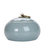 Celadon-chá pode, cerâmica armazenamento pode, gelo rachado chá pode, armazenamento de doces, selado, para café