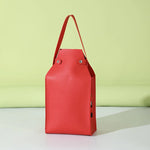 Saco de embalagem do vinho vermelho do couro do plutônio com alças, portadores reutilizáveis do vinho, bolsa de champanhe, saco de embalagem de 2 garrafas