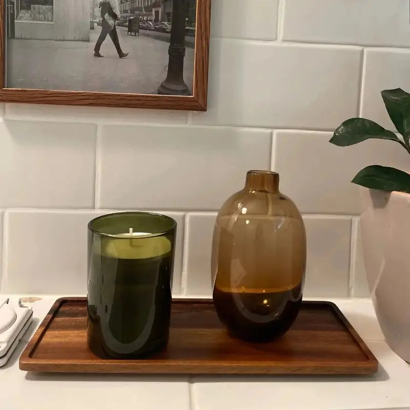 Bandeja retangular de madeira natural, prato para frutas, lanches, armazenamento de alimentos, bandejas para hotel, casa, suprimentos decorativos