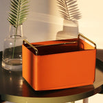 Ahunderjiaz-Cesta De Armazenamento De Couro De Ferro, Caixa De Armazenamento Para Sala De Estar, Desktop, Jóias, Decoração Do Lar, Luxo