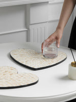 Protetores de Calor, Sala de Estar, Sala de Jantar, Enfeites, Decoração do Lar, Luz, Símbolo do Coração, Concha Natural, Mesa,