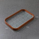 Bandeja de vidro com flores da begônia, xícara de chá, organizador de joias, bandeja para festa, sala de hóspedes, sala de jantar, evento