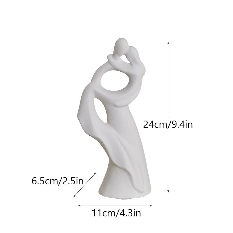 Vilead Escultura Casal Cerâmica Nórdica, Pop Art Moderna, Sala de Estar, Decoração Acessórios, Dia dos Namorados, Presente de Casamento
