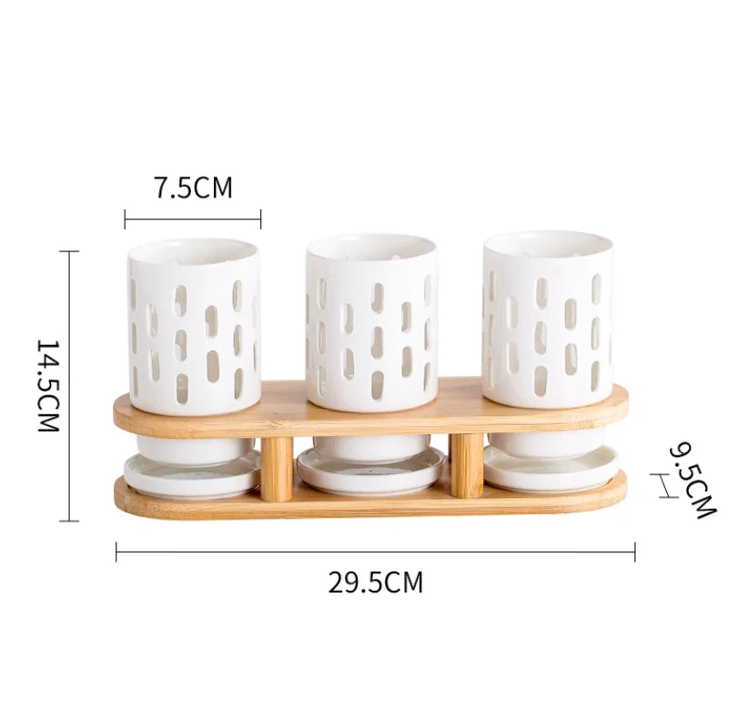 Conjunto de hashis de cerâmica, conjunto multifuncional de tubos para armazenamento de colher, hashi e garfo caixa de armazenamento de cozinha