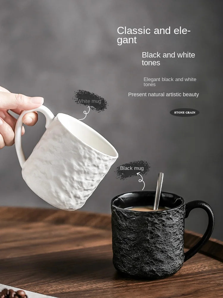 Creative Rock Caneca De Cerâmica, Xícara De Chá Para Casais, Leite, Aveia, Café Da Manhã, Escritório, Decoração De Casa, Presente De Aniversário, 330ml