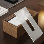 Estilo chinês Minimalista Caixa De Tecido De Madeira, Adequado Para Tecido Removível, Sala De Estar Em Casa, Quarto, Escritório, Desktop Ferramenta Organizadora