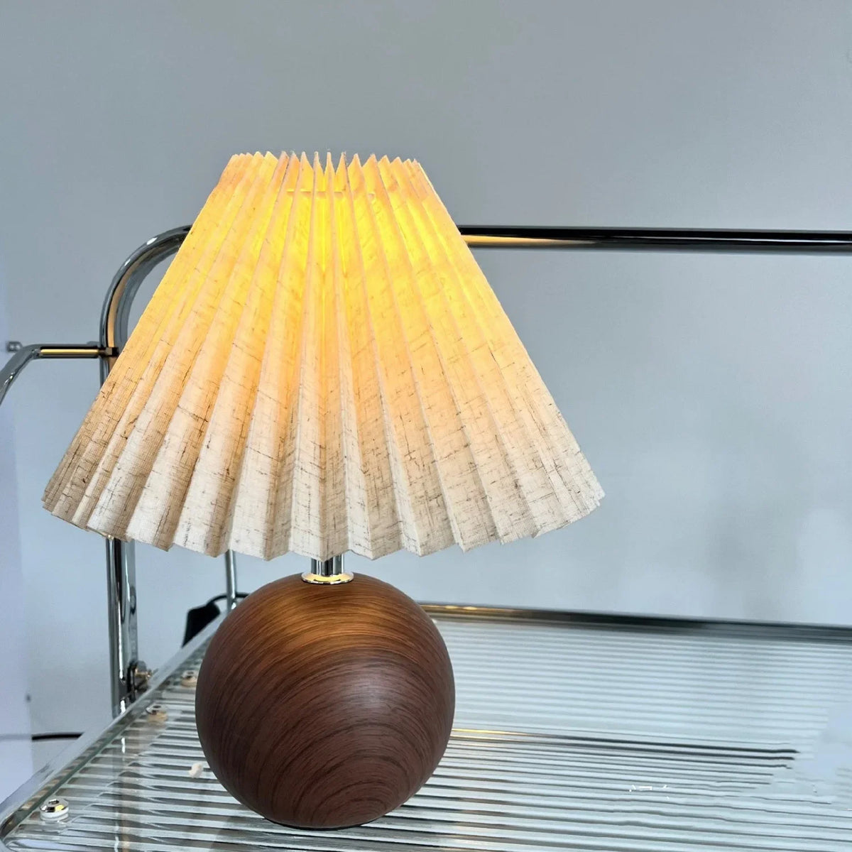 Estilo nórdico cerâmica dobrável lâmpada de cabeceira feminino vintage sentimento pequena luz da noite decoração para casa brilho ajustável