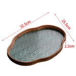 Bandeja de vidro com flores da begônia, xícara de chá, organizador de joias, bandeja para festa, sala de hóspedes, sala de jantar, evento