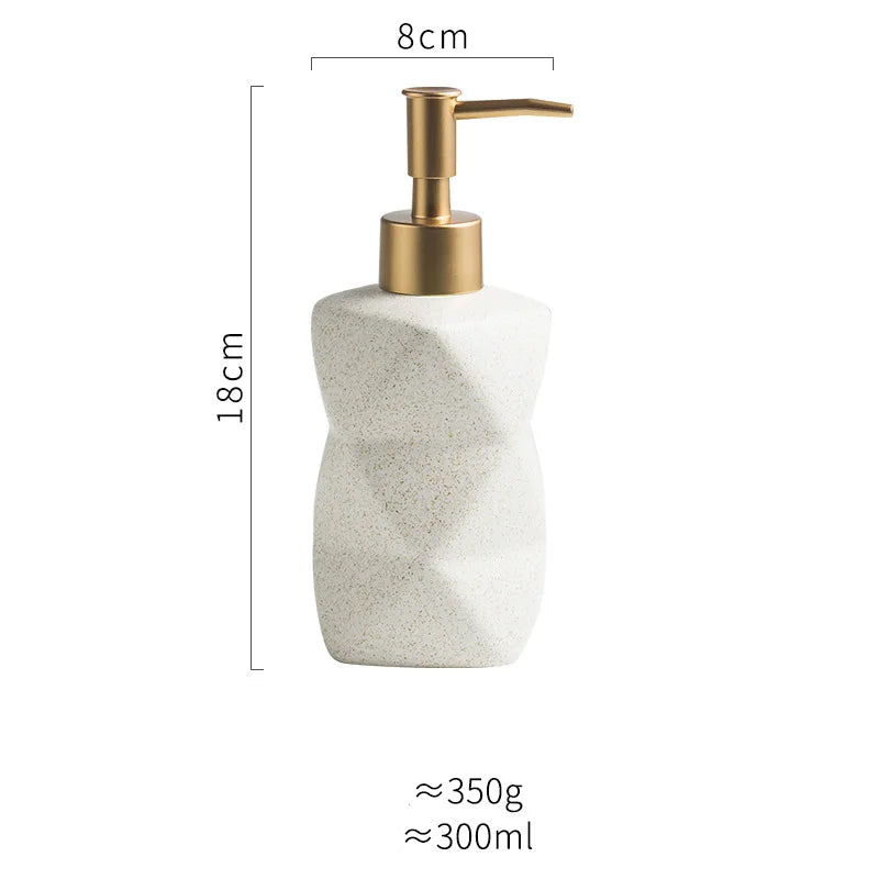 300ml europeu cerâmica dividida garrafa banheiro shampoo chuveiro gel armazenamento garrafa casa em forma de diamante suprimentos de armazenamento do banheiro