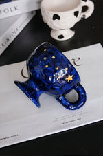 Ahunderjiaz-Retro Azul Cerâmica Caneca De Café, Cozinha Beber Set, Home Drinkware, Drinkware Decoração