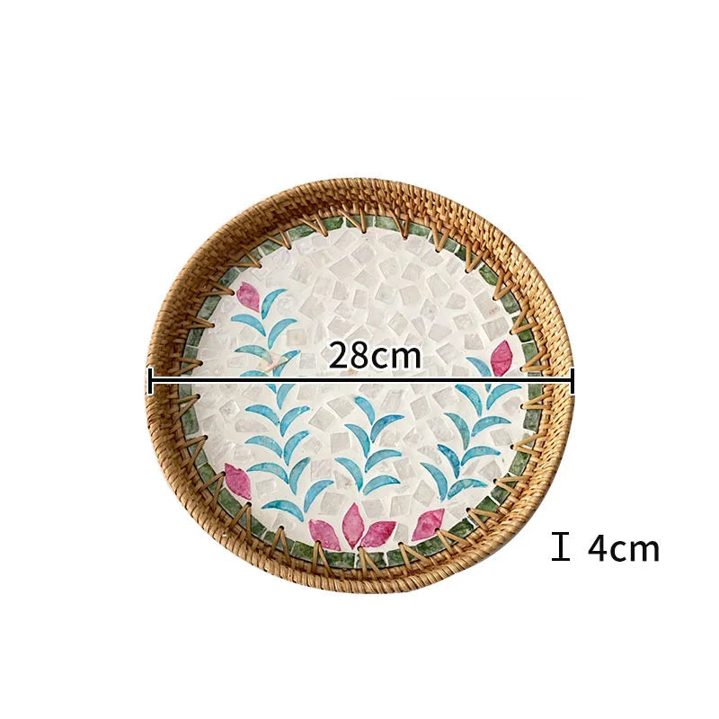 Nordic Natural Shell Bandeja Decorativa, Jóias, Difusor De Perfume, Bandejas De Exposição, Sala De Estar, Sala De Jantar, Armazenamento De Mesa, Casa