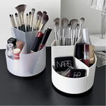 360 ° Caixa de armazenamento de pincel de maquiagem rotativa balde ins lápis de sobrancelha batom transparente de grande capacidade