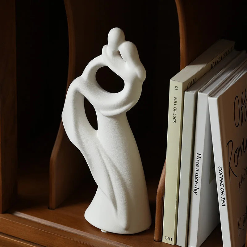 Vilead Escultura Casal Cerâmica Nórdica, Pop Art Moderna, Sala de Estar, Decoração Acessórios, Dia dos Namorados, Presente de Casamento