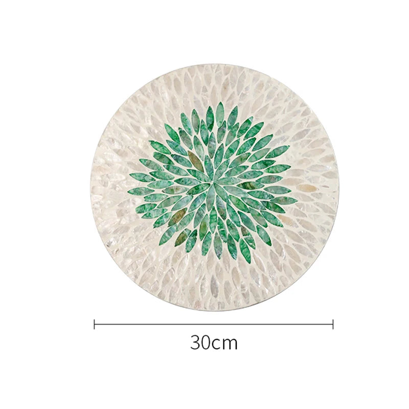 Francês Luz Luxo Natural Shell Bandeja, Criativo, Decorativo, Isolamento Térmico, Bandeja De Frutas, Prato De Sobremesa, Conjunto De Louça De Festa