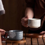 Retro Elegante Copo De Café De Cerâmica, Design Original, Copos De Chá Da Tarde, Copos De Madeira, Copo De Água De Escritório, Canecas De Leite, Copos