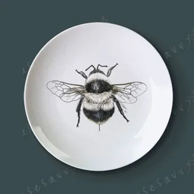 Bandeja decorativa de cerâmica-8 cabeças-para pendurar em parede