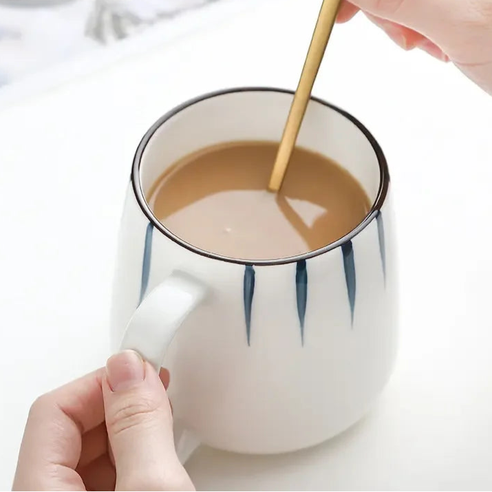 Copo cerâmico com leite matinal com alça, estilo tradicional, suco, café, cerveja, sopa, chá da tarde, escritório, presente para pessoas, 500ml