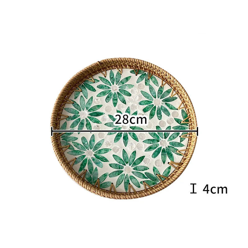 Nordic Natural Shell Bandeja Decorativa, Jóias, Difusor De Perfume, Bandejas De Exposição, Sala De Estar, Sala De Jantar, Armazenamento De Mesa, Casa