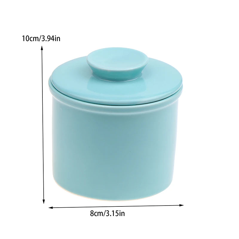 Copo cerâmico com tanque de óleo amarelo, Água selada com tampa, Tanque selado queijo, Caixa de manteiga estilo ocidental criativo