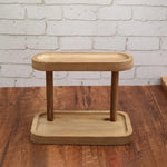 1pc prateleira de armazenamento de madeira 2 camadas organizador de mesa prateleiras de exibição de mesa penteadeira rack de armazenamento de cosméticos