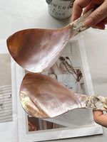 AhunderJiaz-Nordic Natural Concha Colher De Sopa, Colheres De Restaurante, Utensílio De Cozinha Retro Casa, Conjuntos De Louça