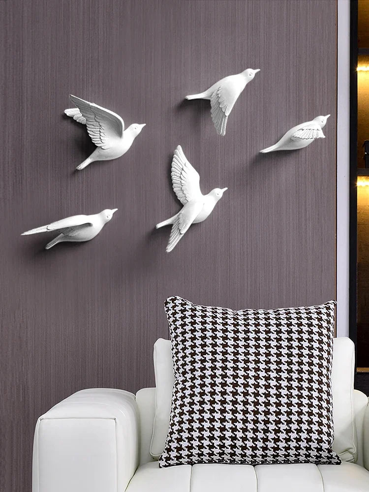 Pássaro decorativo pendente pendurado na parede, decoração moderna simples, sala de estar, entrada, sofá, fundo TV, luxo