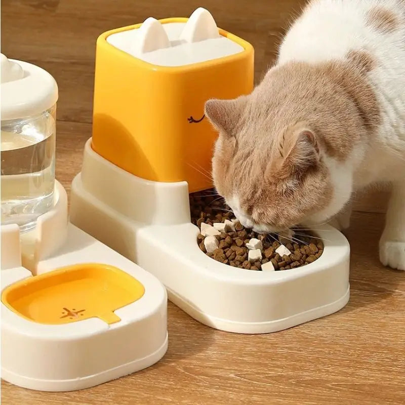 Alimentador automático para gatos com grande capacidade Pet Drinking Bowl Balde de armazenamento de alimentos Fácil de limpar Acessórios para cães