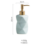 300ml europeu cerâmica dividida garrafa banheiro shampoo chuveiro gel armazenamento garrafa casa em forma de diamante suprimentos de armazenamento do banheiro