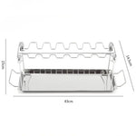 Aço inoxidável BBQ Chicken Leg Racks, Portable Outdoor Camping Churrasqueira, Acessórios de cozinha doméstica, 2Pcs por conjunto