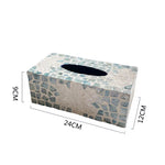 Ahunderjiaz-Caixa de tecido de concha colorida criativa, organizador de tecido, sala de estar, enfeites de mesa, decoração de casa