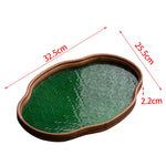 Bandeja de vidro com flores da begônia, xícara de chá, organizador de joias, bandeja para festa, sala de hóspedes, sala de jantar, evento