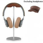 Preto Walnut Madeira e Alumínio Headphone Stand, Nature Walnut Gaming Headset Holder, Base de Metal Sólida, Table Desk Display
