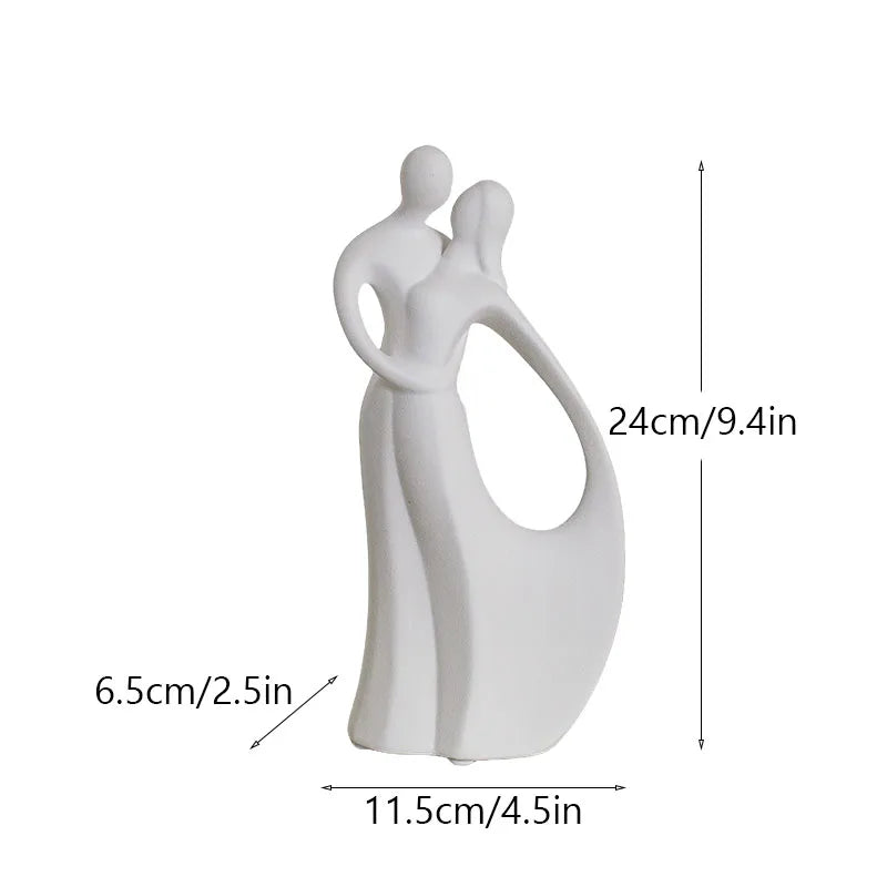 Vilead Escultura Casal Cerâmica Nórdica, Pop Art Moderna, Sala de Estar, Decoração Acessórios, Dia dos Namorados, Presente de Casamento